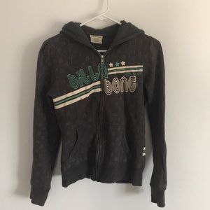 Billabong Grey Zip Up Hoodie Size M EUC